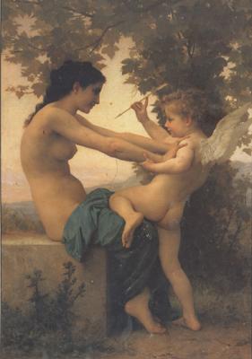 Adolphe William Bouguereau Young Girl Defending Herself against Eros (mk26) Sweden oil painting art